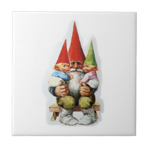 GROSSVATERGNOME MIT BABYGNOMES FLIESE
