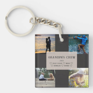 Großvaters Crew Custom 4 Foto Grid Schlüsselanhäng Schlüsselanhänger