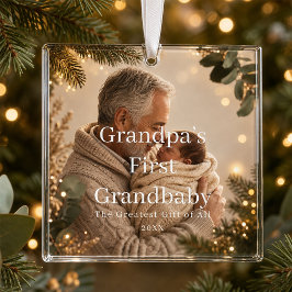 Großvaters erstes Enkelkind Glas-Ornament Ornament Aus Glas