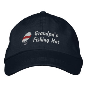 Großvaters Fishing-Hat-angepasster Name Bestickte Kappe