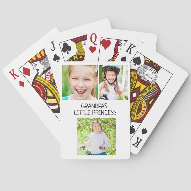 Großvaters kleine Prinzessin 3 Foto Großtochter Spielkarten (Rückseite)