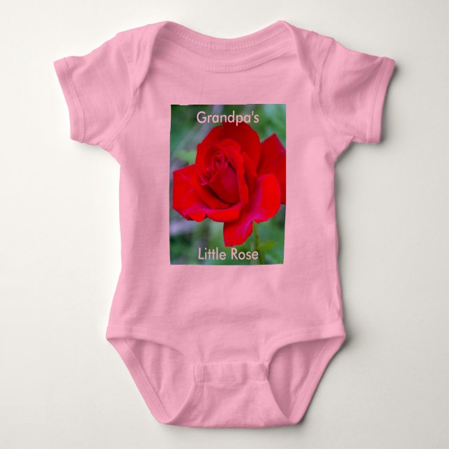 Großvaters kleine Rose Baby Jersey Strampler (Vorderseite)