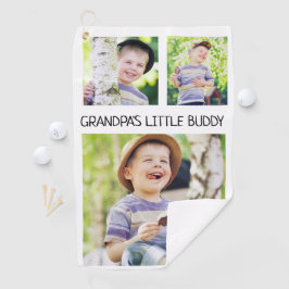 Großvaters Kleiner Buddy 3-Foto Großkind Golfhandtuch