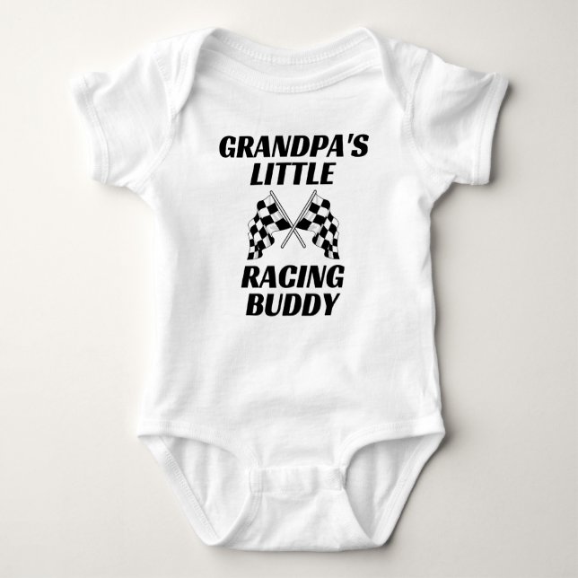Großvaters kleiner Racing Buddy Baby Strampler (Vorderseite)