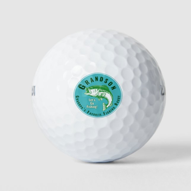 Großvaters Lieblings-Angelbuddy Golfball (Vorderseite)
