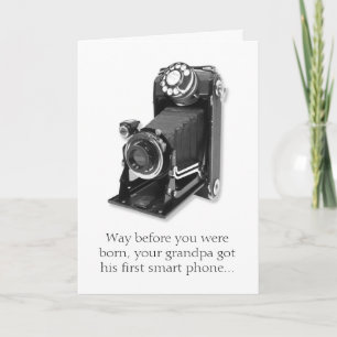 Großvaters Smart Phone Funny Birthday Card Karte