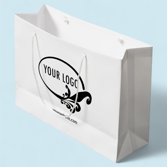 Großverpackung für den Einzelhandel Große Geschenktüte (MISOOK 12.5 x 4 x 9 inch White Gift Bag with Logo)
