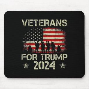 Großveteranen für Trump 2024 Amerikanische Fahne 4 Mousepad