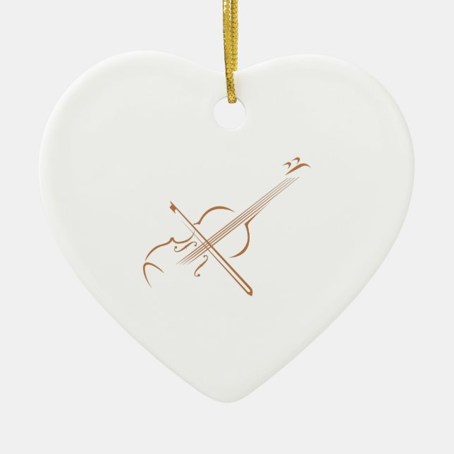 GROSSVIOLIN KERAMIK ORNAMENT (Vorne)