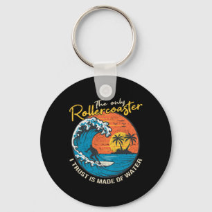 Großwellen-Surfing-Grafik-Ozean-Design für Surfer Schlüsselanhänger