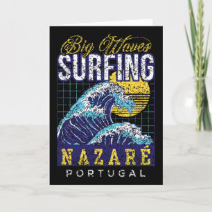 Großwellen-Surfing Nazaré Portugal Surfer Surfen Karte