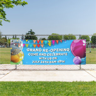 Großwiedereröffnung Luftballons Girlande Shop anpa Banner