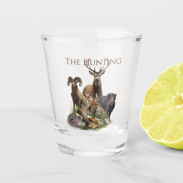 Großwildjagd Schnapsglas (Vorderseite)