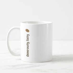 Großzügig frech mit Kaffeebohnen für Schriftstelle Kaffeetasse