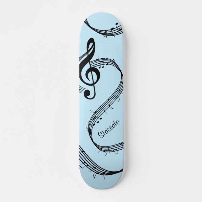 Großzügig G Clef Personal Blue Skateboard (Vorne)