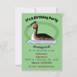 Großzügige Darstellung des Cartoon von Grauvögeln Einladung