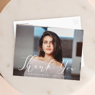 Grosszügiger Abschluss für Skript-Foto Vielen Dank Postkarte