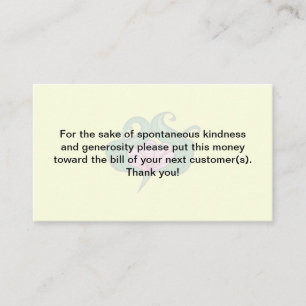 Großzügigkeitskarten mit Cartoon-Blume Visitenkarte