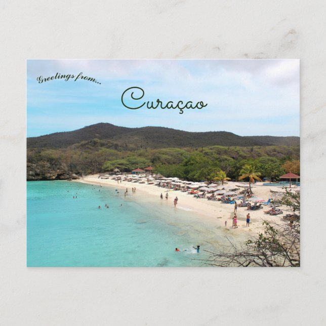 Grote Knip Strand Curaçao Postkarte (Vorderseite)