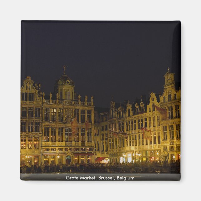 Grote Market, Brussel, Belgien Magnet (Vorne)