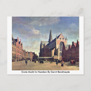 Grote Markt in Haarlem von Gerrit Berckheyde Postkarte