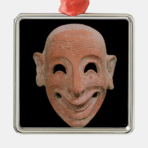 Groteske Maske, von Motya, 6. Jahrhundert BC Silbernes Ornament