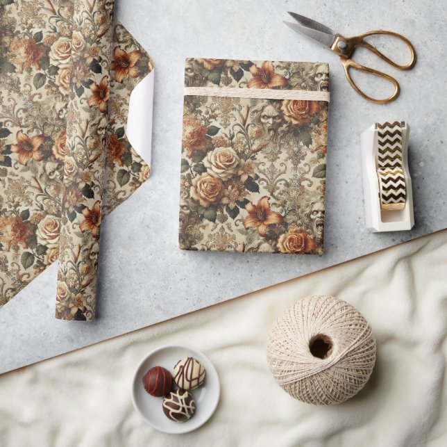 Grotesque Elegance – Gothic Victorian Geschenkpapier (Kunsthandwerk)