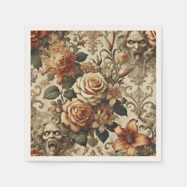 Grotesque Elegance - Gotisch Viktorianisch Serviette (Vorderseite)