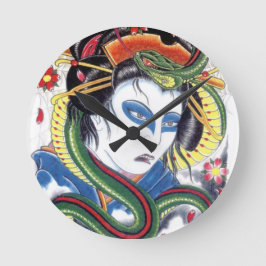 Grotesque & Snake Runde Wanduhr