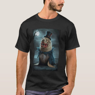 Grotesque Walrus in Vampire schmückt Beängstigende T-Shirt