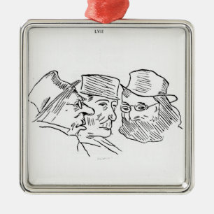 Grotesques Silbernes Ornament