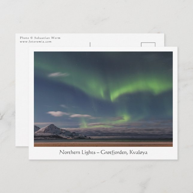 Grøtfjorden Kvaloya Norwegen Postkarte (Vorne/Hinten)