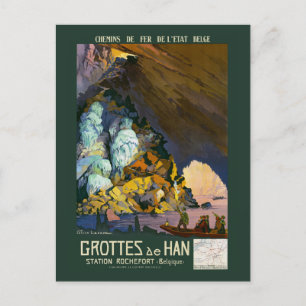 Grottes de Han Vintage Poster 1922 Postkarte