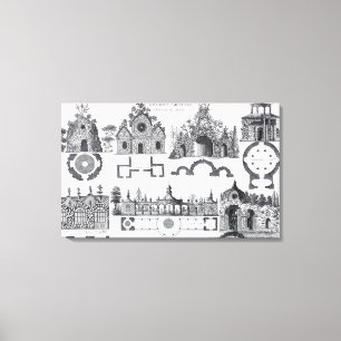 Grotto Designs von "Jardins Anglo-Chinois" von Geo Leinwanddruck