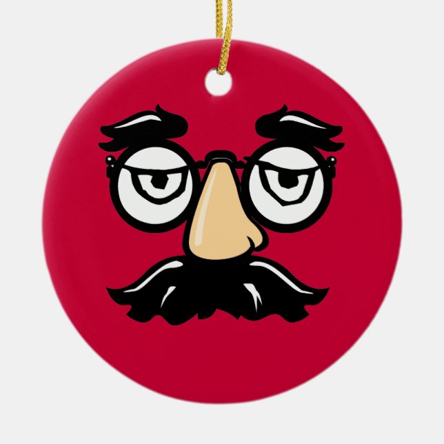 Groucho Glasses Keramik Ornament (Vorne)