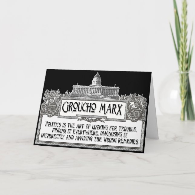 Groucho Marx auf Politik Karte (Vorderseite)
