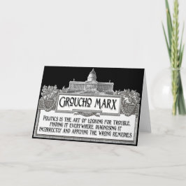 Groucho Marx auf Politik Karte