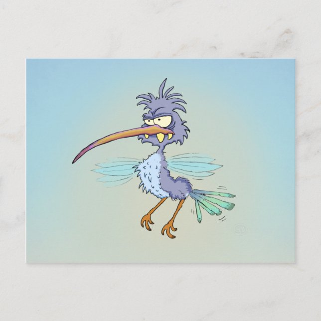 Grouchy Hummingbird Postcard Postkarte (Vorderseite)