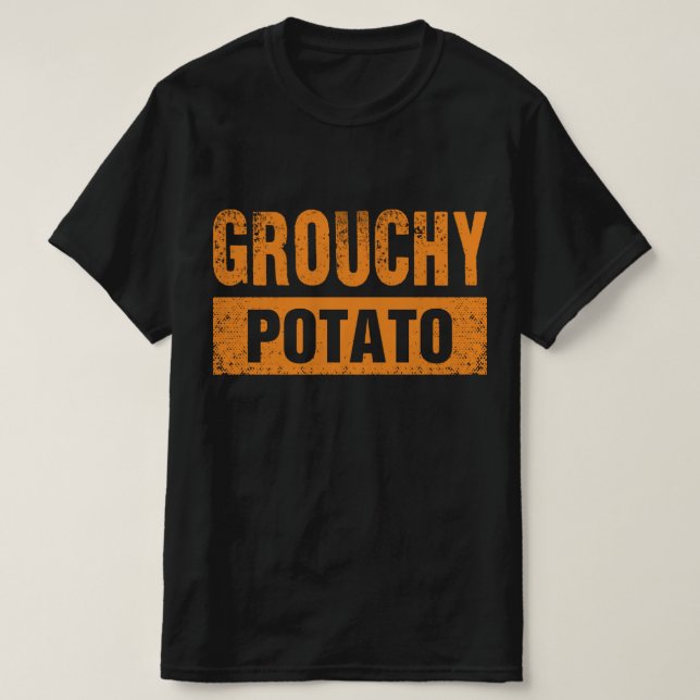 Grouchy Potato Couple Matching Thanksgiving T-Shirt (Design vorne)