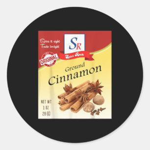 Ground Cinnamon Sce Konditorei Kostüm Runder Aufkleber