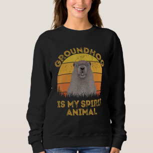 Ground Hog ist mein Spirit Animal Retro Ground Day Sweatshirt