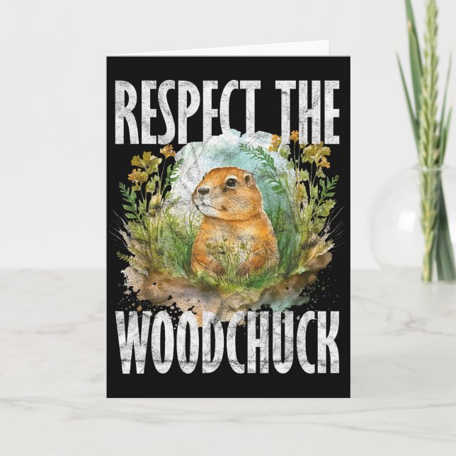 Ground Hog Respektiert Das Waldmurmeltier _2  Karte (Vorderseite)