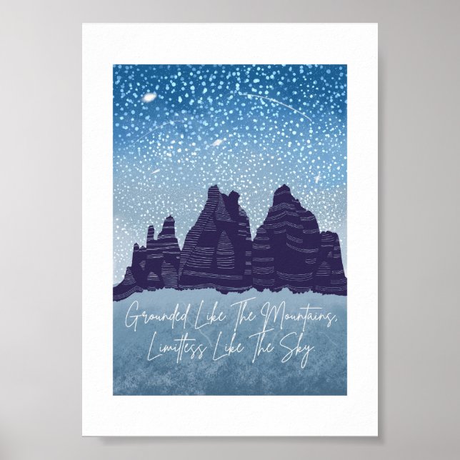 Grounded wie die Mountain Uplift Card Poster (Vorne)