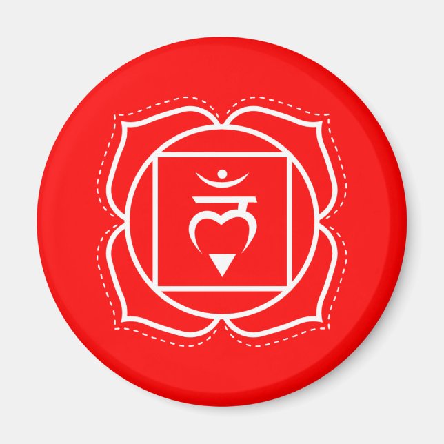 Groundenergy Red Root Chakra Magnet (Vorne)