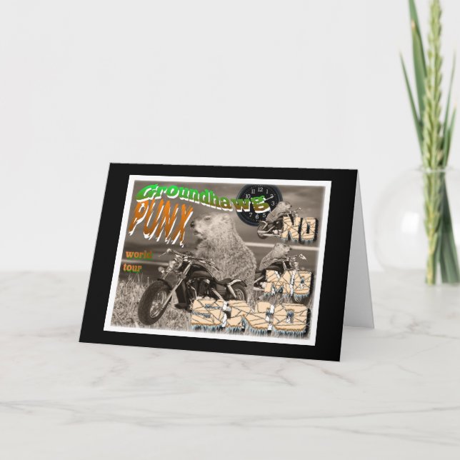 Groundhawg PUNX glückliches Groundhog Day Karte (Vorderseite)