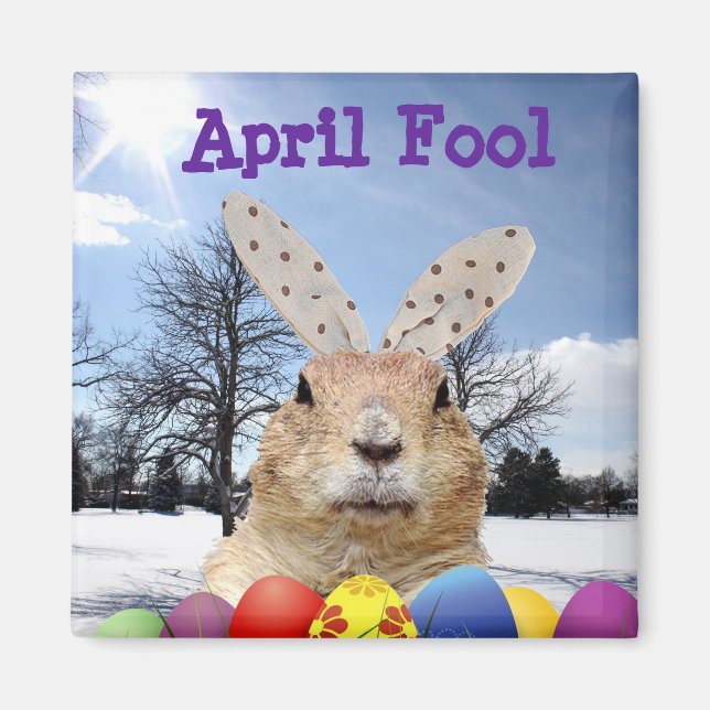 Groundhog April Narr Day Magnet (Vorne)