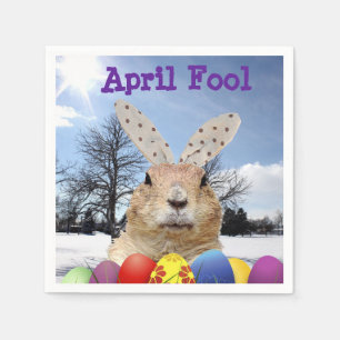 Groundhog April Narr Day Serviette