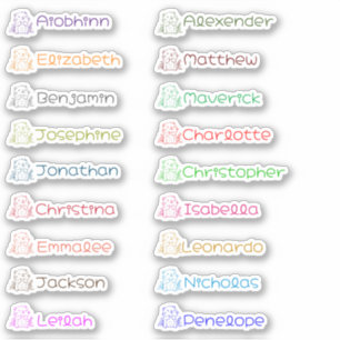 Groundhog Custom Multiple Names Stickers Aufkleber