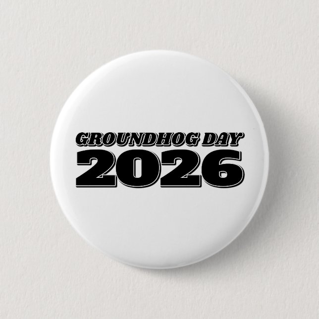 Groundhog Day 2026 Button (Vorderseite)
