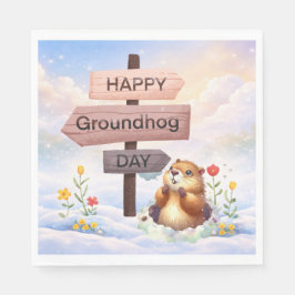 Groundhog day 22 February  Serviette